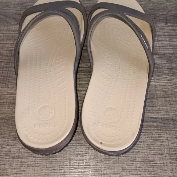 Crocs Bundle 8W Lot Sandals Brown Black - Picture 3 of 10